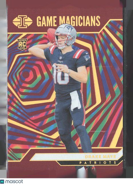 2024 Panini Illusions - Game Magicians Drake Maye #22 (RC) Red /99