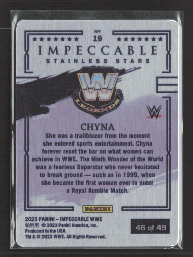 2023 Panini Impeccable Chyna Stainless Stars Purple /49 #19
