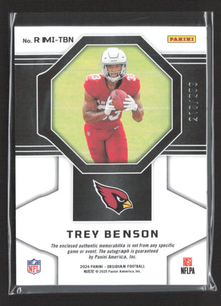 2024 Panini Obsidian - Rookie patch Auto Trey Benson #RMI-TBN /299
