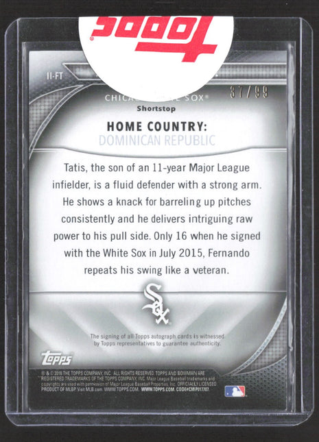 2016 Bowman - International Ink Fernando Tatís Jr. #II-FT (RC) Gold Auto /99