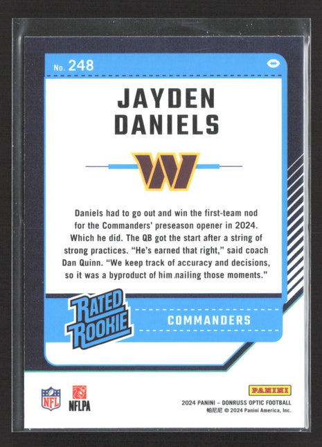 2024 Panini Donruss Optic Jayden Daniels Rated Rookie #248