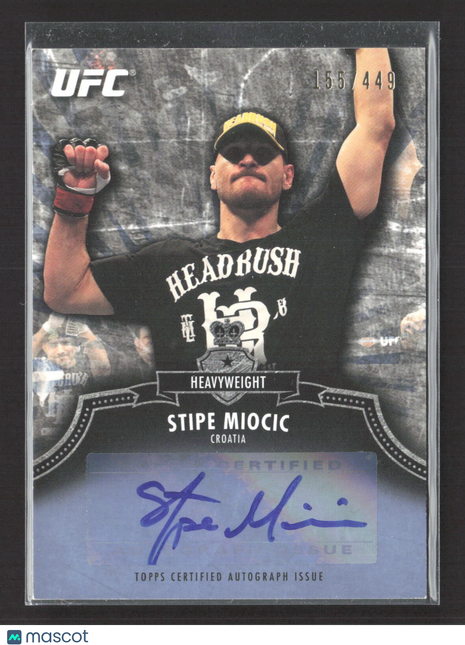 2012 Topps UFC Bloodlines - Stipe Miocic #A-SM (RC) Auto /449
