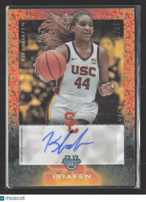 2024-25 Bowman University Best Kiki Iriafen Orange Auto /25 #ISO-KI
