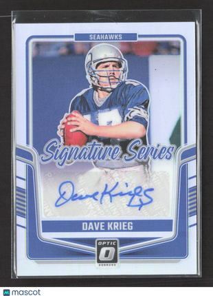 2024 Panini Optic Dave Krieg #SSH-DKG Sig Series Silver Auto