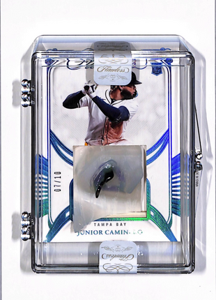 2024 Panini Flawless Junior Caminero Platinum Rc Cleat Spike /10 #SK-JCM