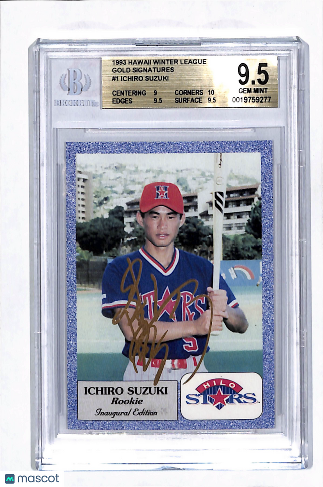 1993 Hawaii Winter League Gold Signatures Ichiro Suzuki #1 BGS 9.5