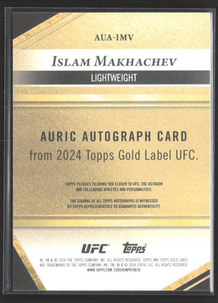 2024 Topps UFC Gold label Islam Makhachev Auric Auto Red /25 #AUA-IMV