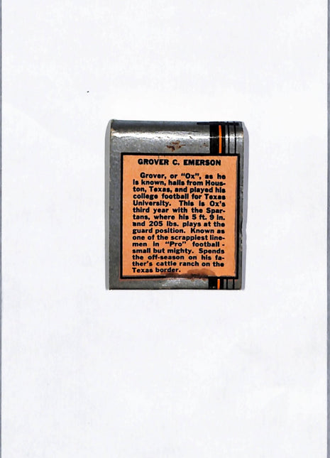 1933 Diamond Matchbook Grover Ox Emerson Complete Matchbook Rc