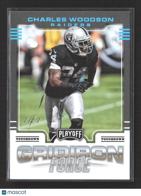 2017 Panini Playoff - Gridiron Force Charles Woodson #17 Platinum 1/1