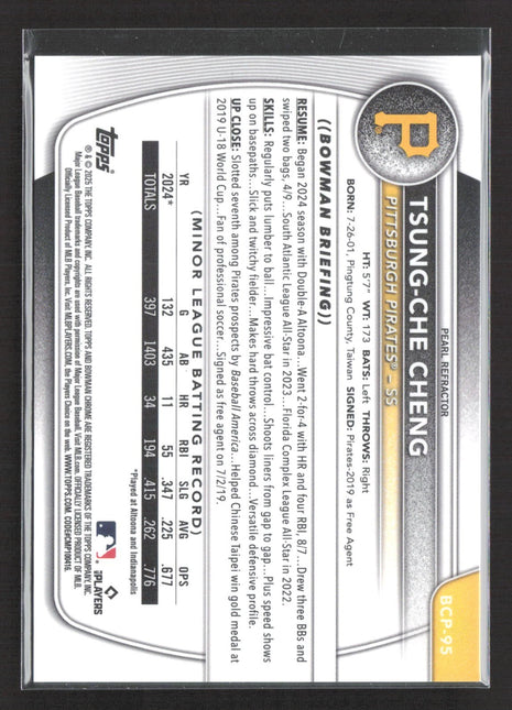 2025 Bowman Chrome Tsung-Che Cheng Pearl Refractor #BCP-95