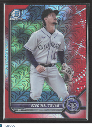 2022 Bowman Chrome Ezequiel Tovar Red Mojo Refractor /5 #BCP-231