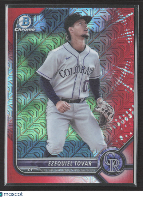 2022 Bowman Chrome Ezequiel Tovar Red Mojo Refractor /5 #BCP-231