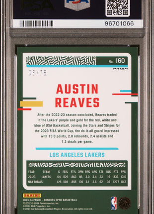 2023 Panini Donruss Optic Austin Reaves #160 PSA 9