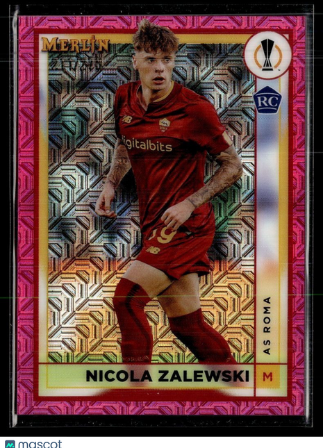 2022-23 MERLIN PINK MEGA /275 ROOKIE NICOLA ZALEWSKI AS ROMA
