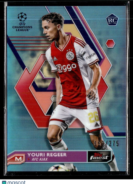 2023-24 FINEST CL AQUA /275 ROOKIE YOURI REGEER AFC AJAX