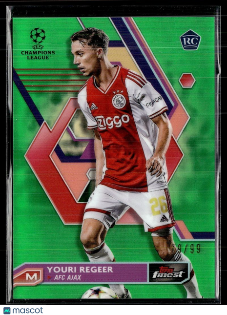 2023-24 FINEST CL GREEN /99 ROOKIE YOURI REGEER AFC AJAX