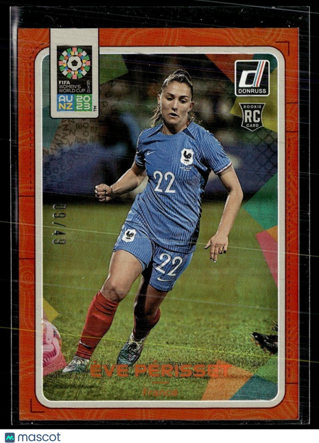 2023 DONRUSS FIFA WOMEN'S WC ORANGE FOIL /49 ROOKIE EVE PERISSET FRANCE