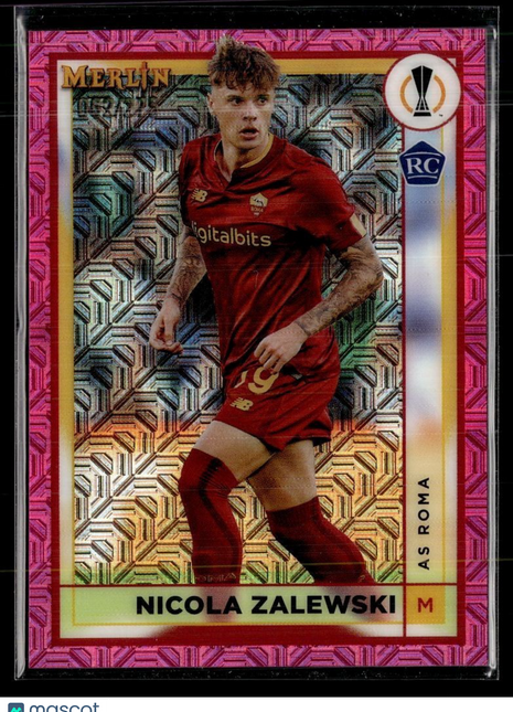 2022-23 MERLIN PINK MEGA /275 ROOKIE NICOLA ZALEWSKI AS ROMA