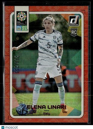 2023 DONRUSS FIFA WOMEN'S WC RED FOIL /299 ROOKIE ELENA LINARI ITALY