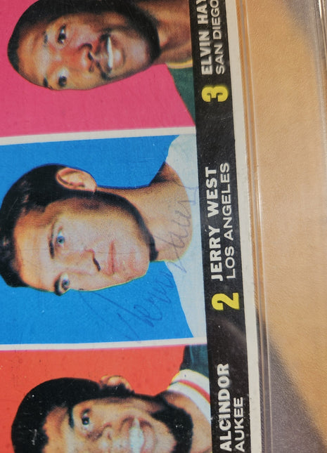 1970 Topps NBA Scoring Leaders #1 PSA A Jerry West Auto