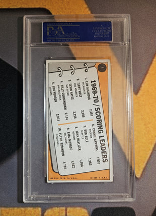 1970 Topps NBA Scoring Leaders #1 PSA A Jerry West Auto
