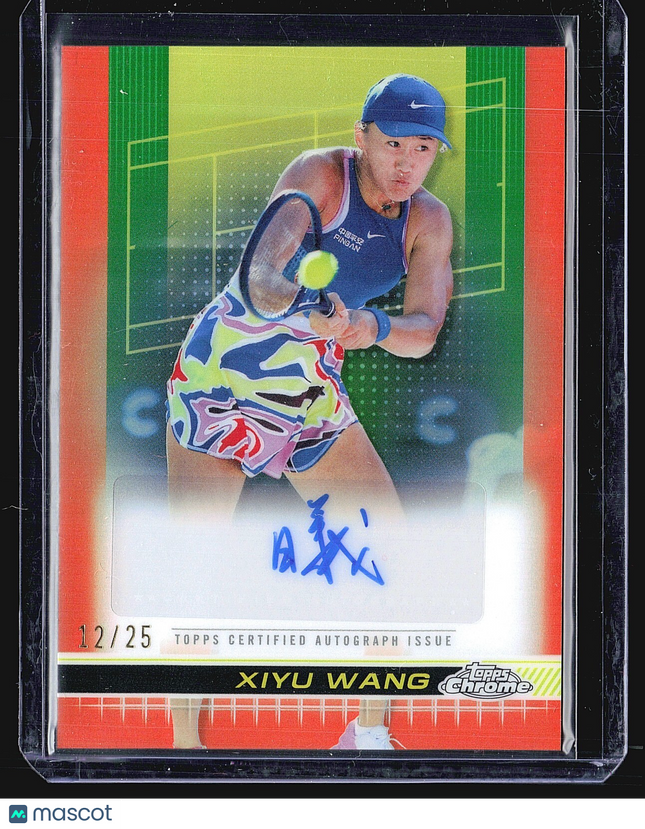 2024 Topps Chrome Tennis Orange auto Xiyu Wang #TCA-XWG /25