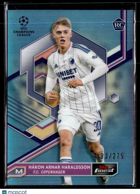 2023-24 FINEST CL AQUA /275 ROOKIE HAKON ARNAR HARALDSSON COPENHAGEN