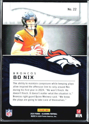 2024 Panini Illusions Bo Nix Rc #22
