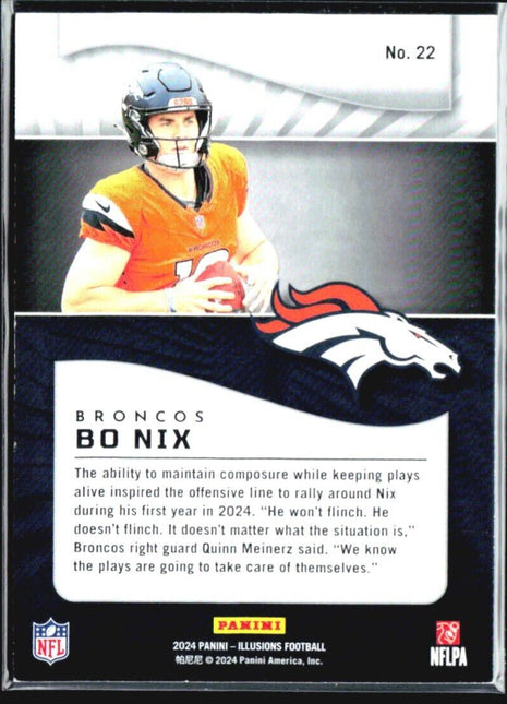 2024 Panini Illusions Bo Nix Rc #22