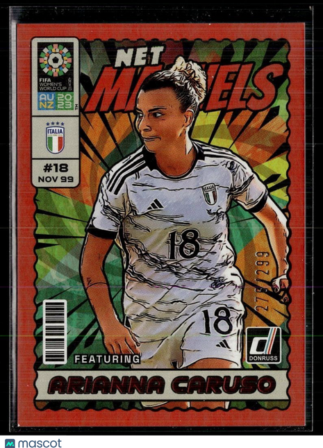 2023 DONRUSS FIFA WOMEN'S WC RED NET MARVELS /299 ARIANNA CARUSO ITALY