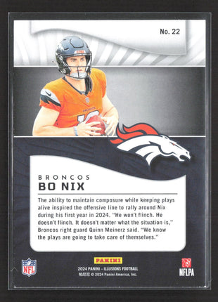 2024 Panini Illusions Bo Nix #22 rc