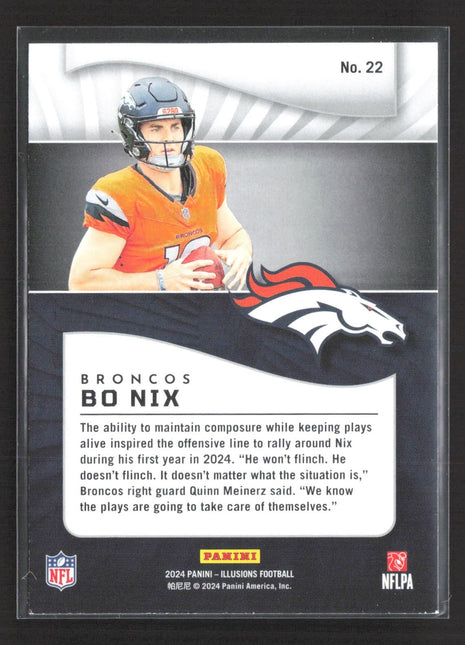 2024 Panini Illusions Bo Nix #22 rc