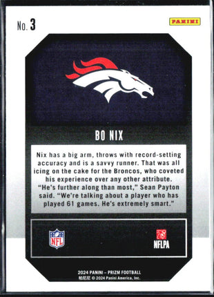 2024 Panini Prizm - Emergent Bo Nix #3 (RC)