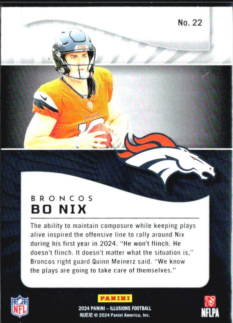 2024 Panini Illusions - Bo Nix #22 (RC)