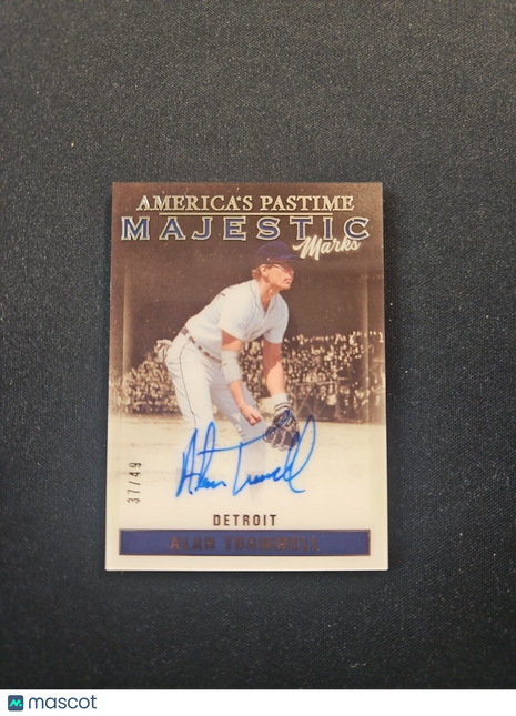 2023 Alan Trammell America's Pastime Majestic Auto /49 Tigers