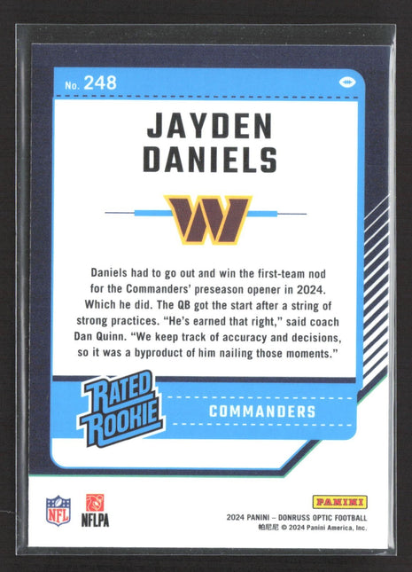 2024 Panini Optic Jayden Daniels Rated Rookie #248