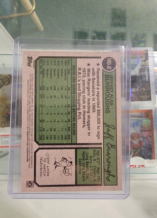 2023 Topps Heritage Real One Red Ink Auto Autograph Jeff Burroughs /74 Rangers