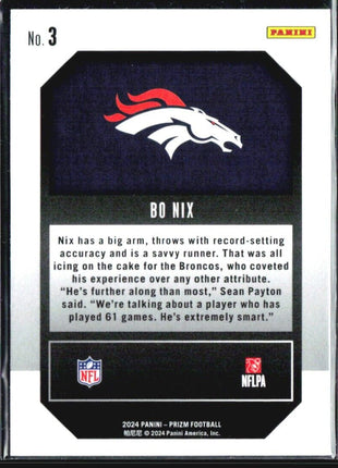 2024 Panini Prizm - Emergent Bo Nix #3 (RC)