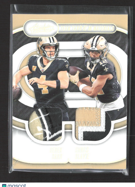 2024 Panini Absolute Team Tandem Derek Carr Chris Olave #TTM-NO Patch /49