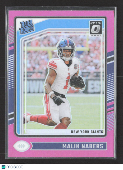2024 Panini Donruss Optic - Rated Rookie Malik Nabers #271 Pink Prizm (RC)