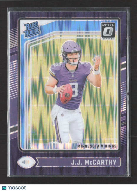 2024 Panini Donruss Optic Rated Rookie J.J. McCarthy #235 Purple Shock