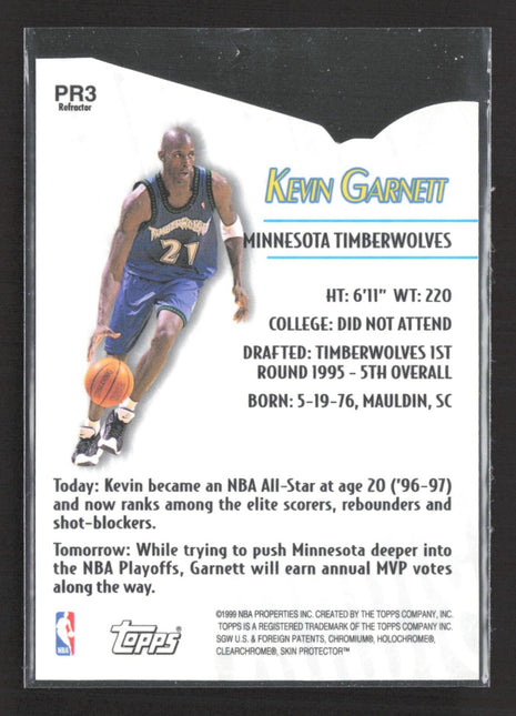 1999-00 Topps - Prodigy Kevin Garnett #PR3 Refractor