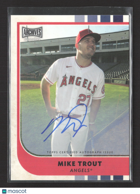 2021 Topps Archives Snaphsots Auto Mike Trout #27