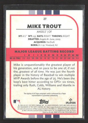2021 Topps Archives Snaphsots Auto Mike Trout #27