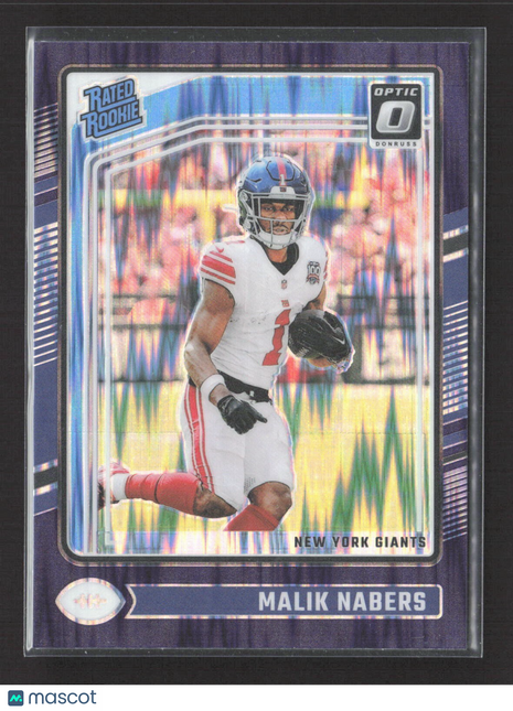 2024 Panini Donruss Optic Rated Rookie Malik Nabers #271 Purple Shock