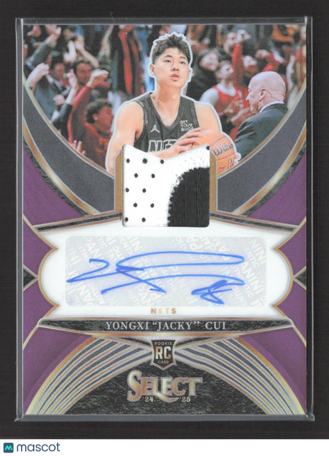 2024-25 Panini Select Yongxi Jacky Cui Rc Patch Auto Purple /99 #RJA-CUI