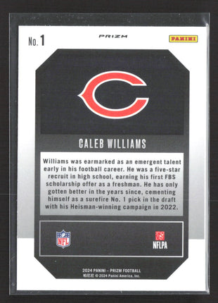 2024 Panini Prizm - Emergent Caleb Williams #1 Green Ice Prizm (RC)