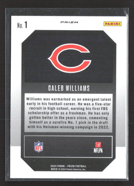 2024 Panini Prizm - Emergent Caleb Williams #1 Green Ice Prizm (RC)