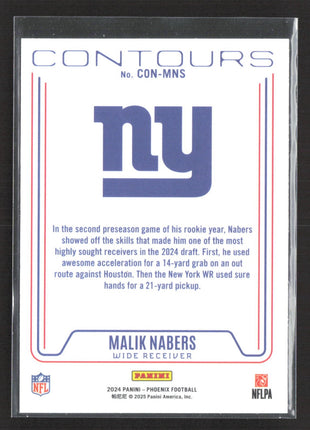 2024 Panini Phoenix - Contours Malik Nabers #CON-MNS (RC)