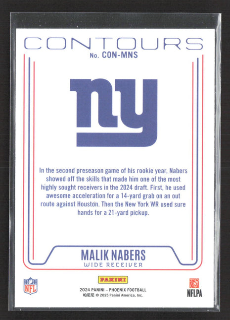 2024 Panini Phoenix - Contours Malik Nabers #CON-MNS (RC)